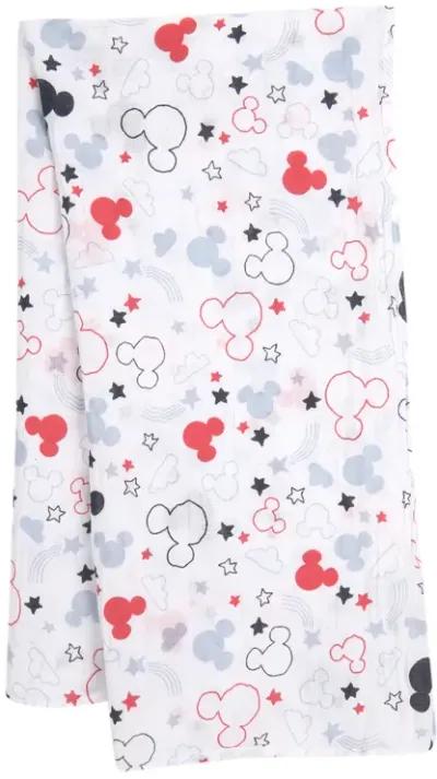 Lambs & Ivy Disney Baby Mickey Mouse Muslin Swaddle Blanket & Plush Gift Set