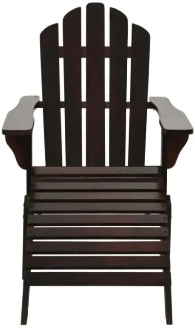 vidaXL Garden Chair with Ottoman Wood Brown