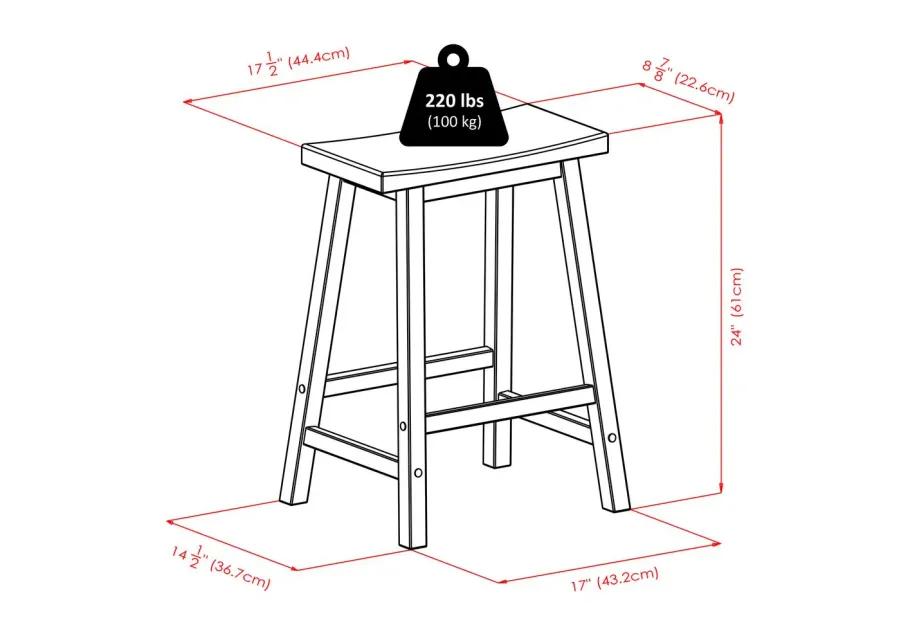 Satori 24" Saddle Seat Bar Stool Beech