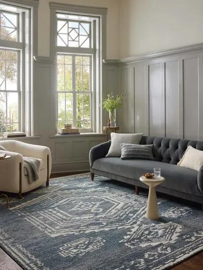 Gigi Denim/Ivory 2'7" x 4' Accent Rug by Magnolia Home by Joanna Gaines x Loloi