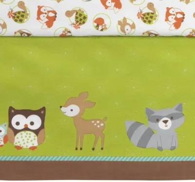 Bedtime Originals Friendly Forest 3-Piece Crib Bedding Set - Brown, Beige, White