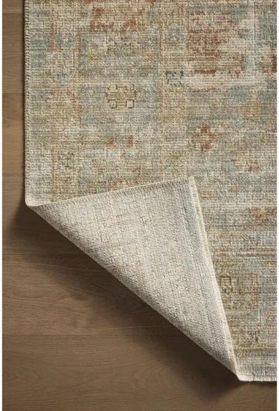 Heritage HER-06 Aqua / Terracotta 2''5" x 10' Rug by Patent Pending