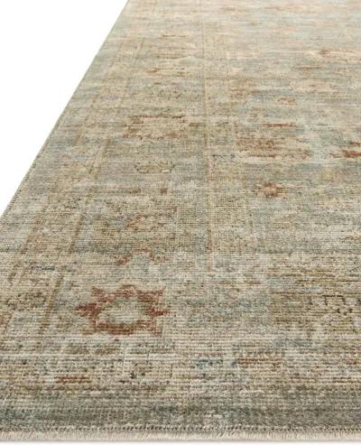 Heritage HER-06 Aqua / Terracotta 2''5" x 10' Rug by Patent Pending