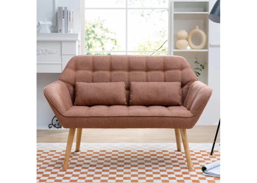 50" Width Loveseat Sofa - Ergonomic With Pillow