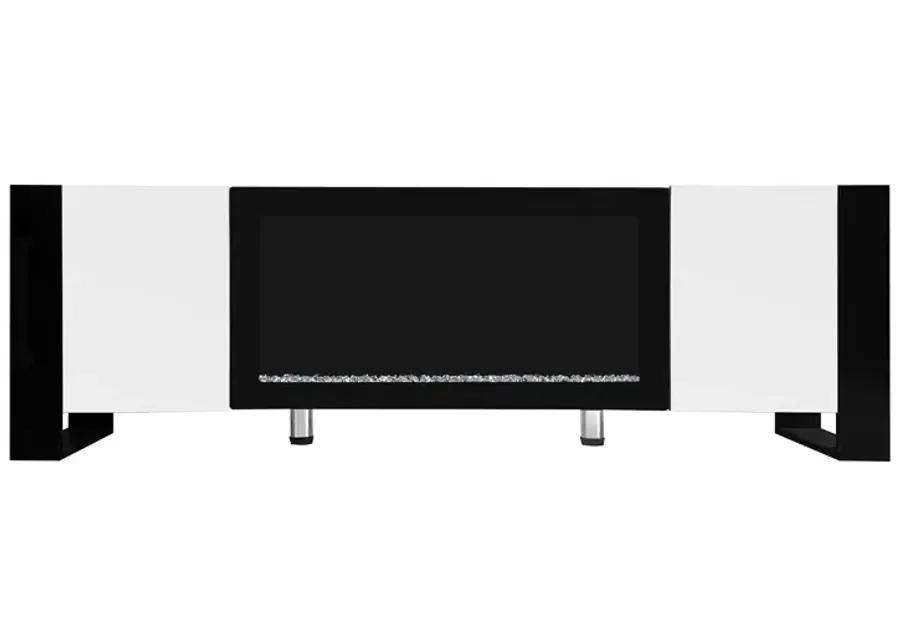 Merax Modern TV Stand with Non-heating Electric Fireplace