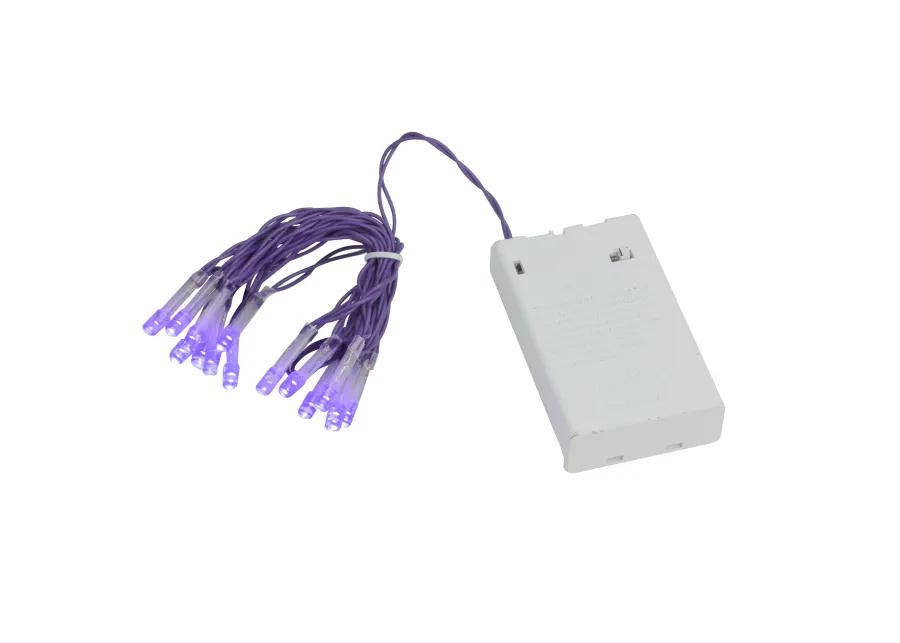 15-Count Battery Operated Purple LED Micro Christmas Lights - 4.8 ft Purple Wire