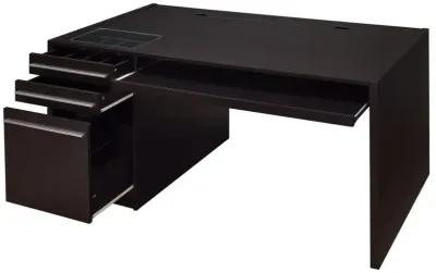 Halston 3-drawer Connect-it Office Desk Cappuccino