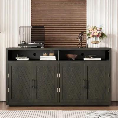 Merax  4-door Classic Sideboard with Open Storage