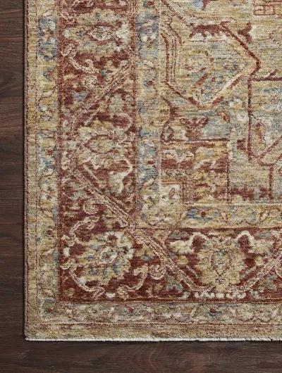 Gaia GAA01 Gold/Brick 7'10" x 10'2" Rug