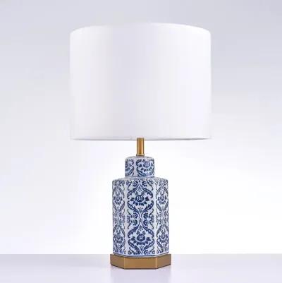 Pasargad Home Destro Collection Metal & Ceramic Table Lamp Lights