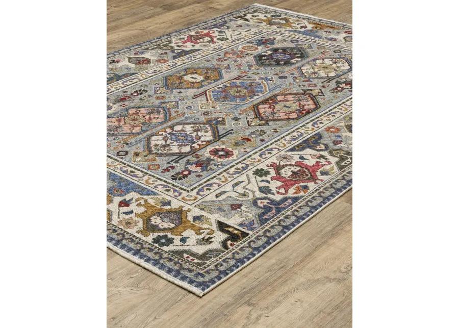 Hastings 3'10" x 5'5" Blue Rug