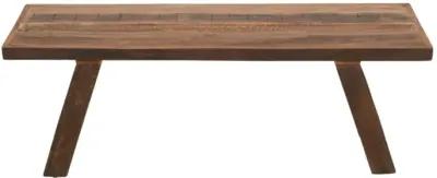 Jofran Reston 48 Reclaimed Solid Wood Rustic Distressed Dining Bench