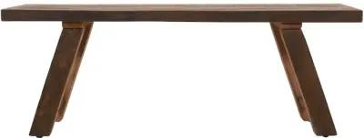 Jofran Reston 48 Reclaimed Solid Wood Rustic Distressed Dining Bench