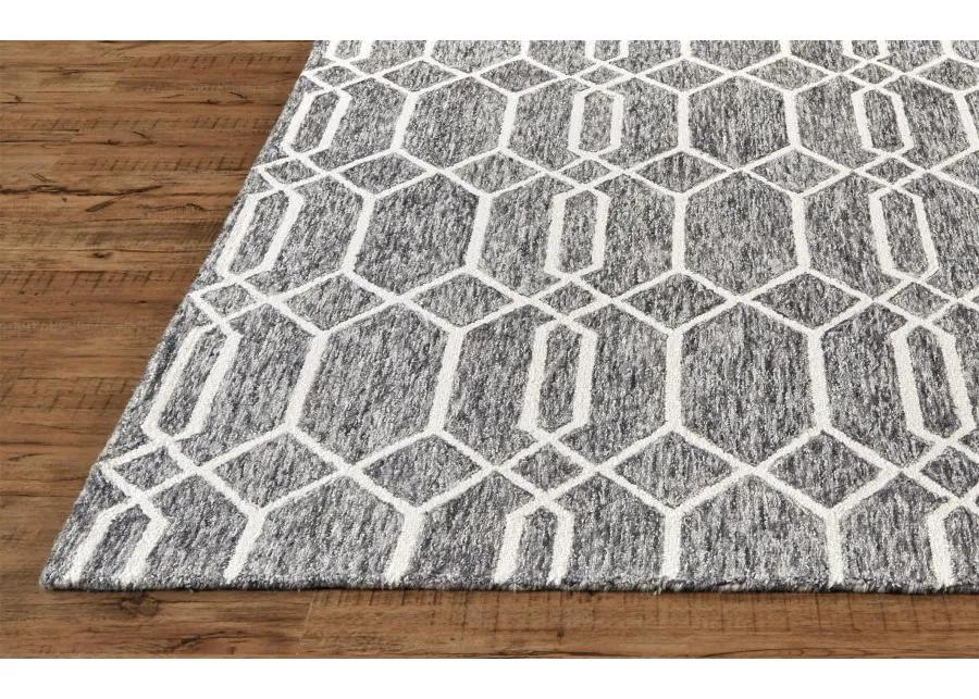 Belfort 8777F Gray/Black/Ivory 9' x 12' Rug