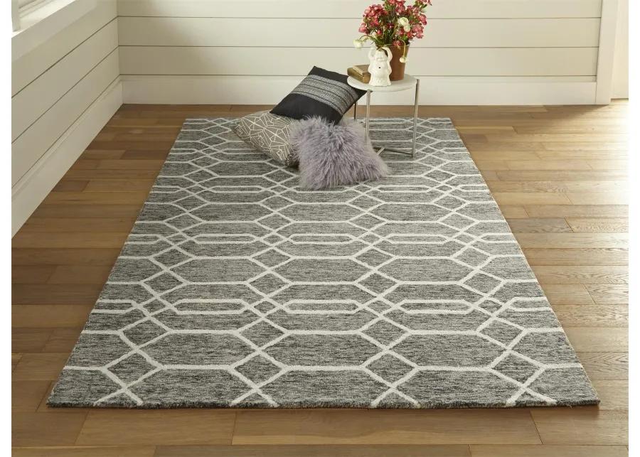 Belfort 8777F Gray/Black/Ivory 9' x 12' Rug