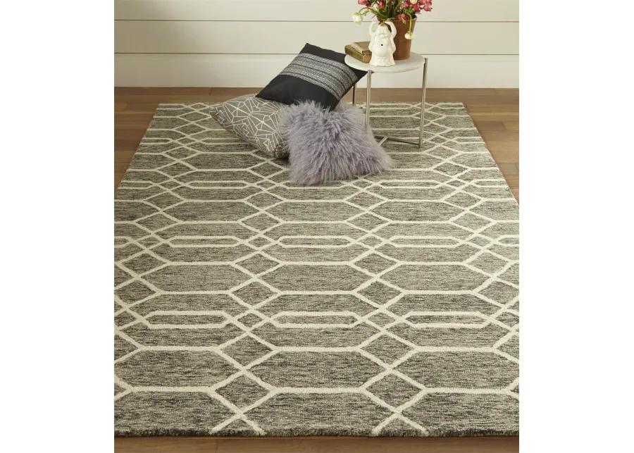 Belfort 8777F Gray/Black/Ivory 9' x 12' Rug