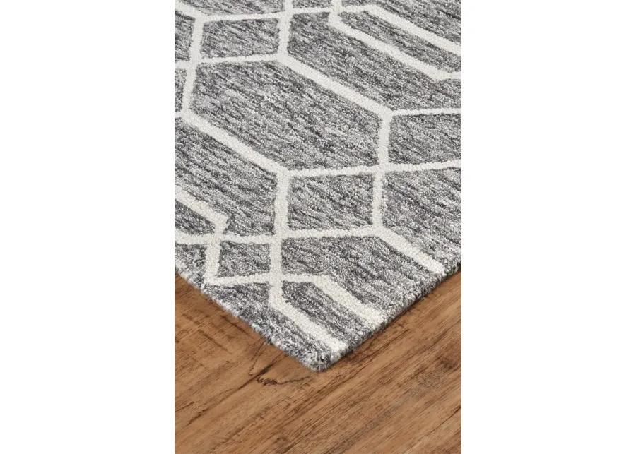 Belfort 8777F Gray/Black/Ivory 9' x 12' Rug