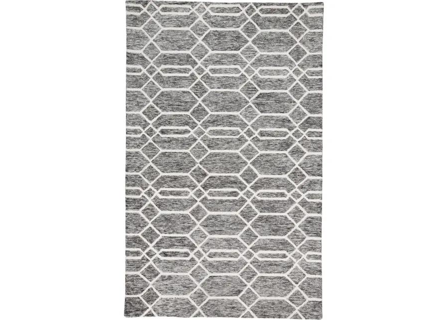 Belfort 8777F Gray/Black/Ivory 9' x 12' Rug