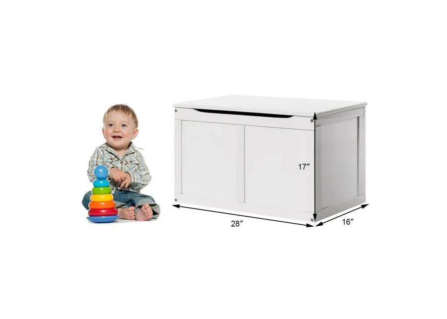 Safety Hinge Wooden Chest Organizer Toy Storage Box