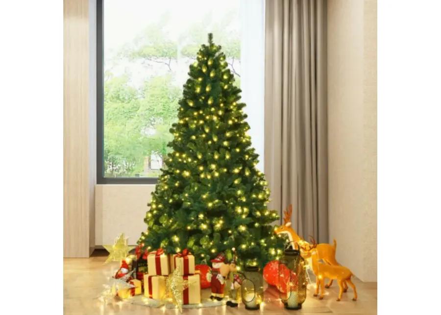 Hivvago PVC Artificial Christmas Tree with LED Lights