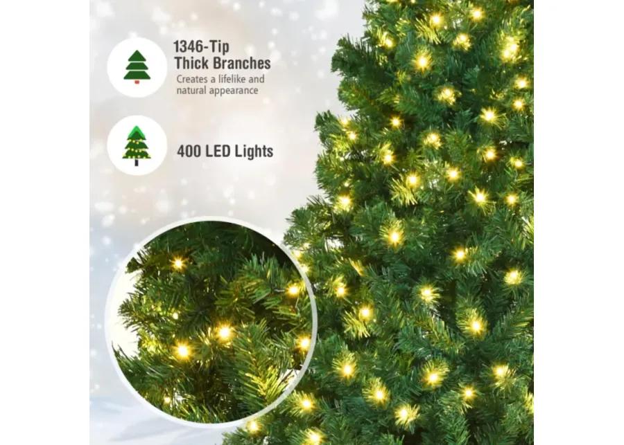 Hivvago PVC Artificial Christmas Tree with LED Lights