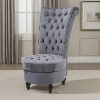 Hivvago High Back Plush Velvet Upholstered Accent Low Profile Chair