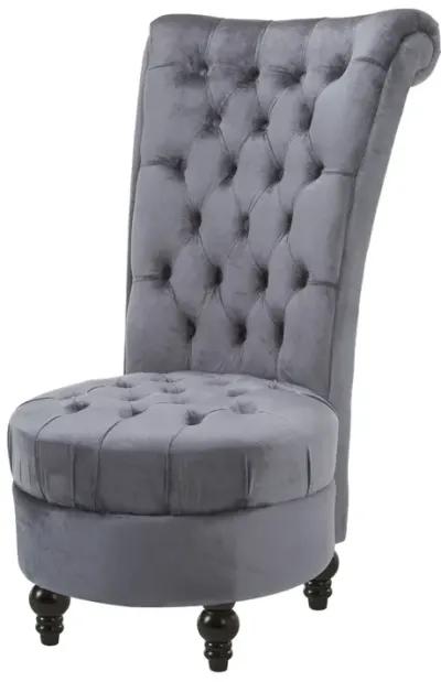 Hivvago High Back Plush Velvet Upholstered Accent Low Profile Chair