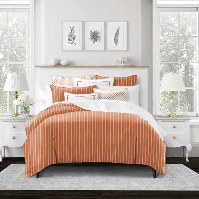 6ix Tailors Fine Linens Skipper Tangerine Coverlet Set