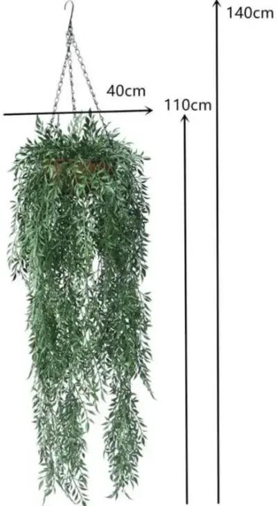 Artificial Fern Hanging Basket UV Resistant