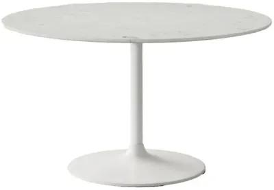 Jofran Rowan 54 Modern Luxury Pedestal Round Marble Dining Table