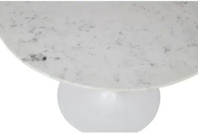 Jofran Rowan 54 Modern Luxury Pedestal Round Marble Dining Table