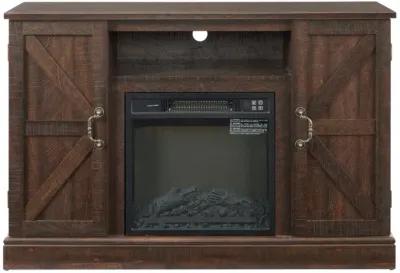 Antique Farmhouse TV Stand with Electric Fireplace, 47"wx15.5"dx30.75"