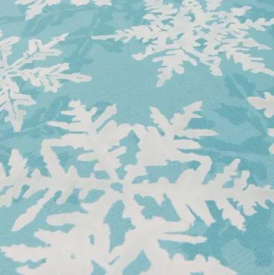 Holiday Flakes Teal Teal 1' 8" x 3' 6" Door Mat