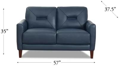 Mavis Top Grain Leather Loveseat