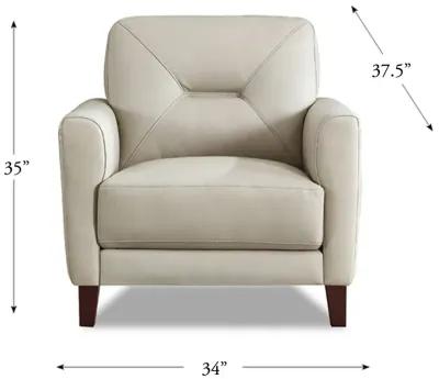 Mavis Top Grain Leather Loveseat