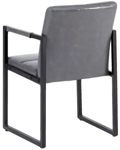 Ligth Modern European Style Dining Chair PU Leather Metal Pipe Dining Room Furniture