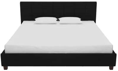 Ryder Black Linen Upholstered Bed