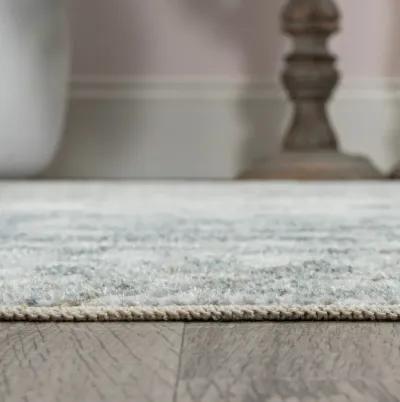 Pavel Distressed Medallion Low-Pile Machine-Washable Rug