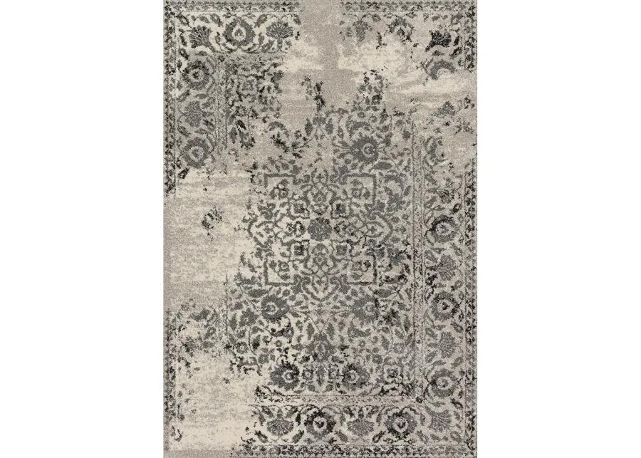 Emory EB01 Charcoal/Ivory 3'10" x 5'7" Rug