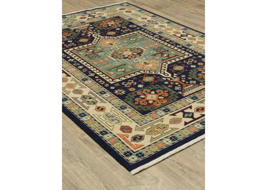 Lilihan 3'3" x 5' Blue Rug