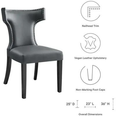 Curve Vegan Leather Dining Chair