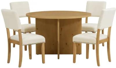 Modern 5-Piece Round Dining Table Set