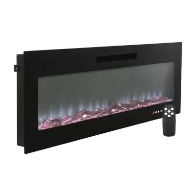 MONDAWE 60" Recessed Wall-Mounted Electric Fireplace 5000 BTU Heater with Remote Control