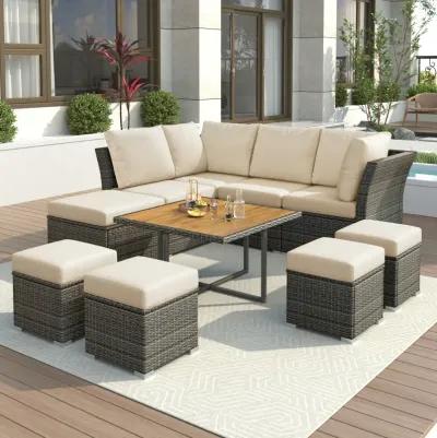 Merax Outdoor Conversation Sofa Set Patio Furniture Set