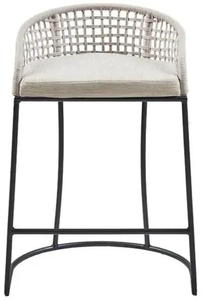 Belen Kox Hermosa Woven Low-Back Counter Stool, Belen Kox