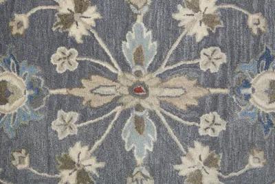 Rylan 8639F Gray/Ivory/Red 4' x 6' Rug