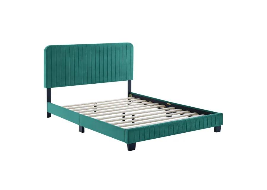 Modway - Celine Channel Tufted Performance Velvet Full Platform Bed