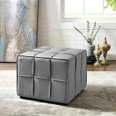 Loft Lyfe Ladda  Velvet Allover Tufted Cube Ottoman