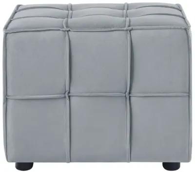 Loft Lyfe Ladda  Velvet Allover Tufted Cube Ottoman