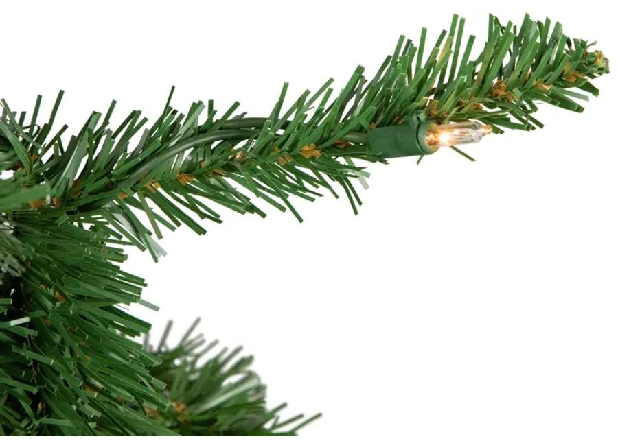 7.5' Pre-Lit Pencil White River Fir Artificial Christmas Tree - Clear Lights